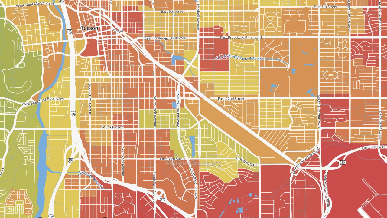 85726, AZ Map of Vehicle Theft Rates