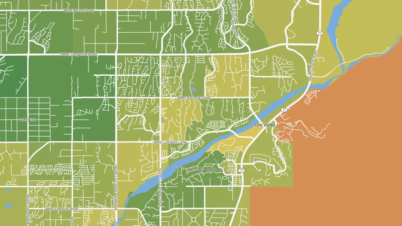 85737, AZ Map of Vehicle Theft Rates