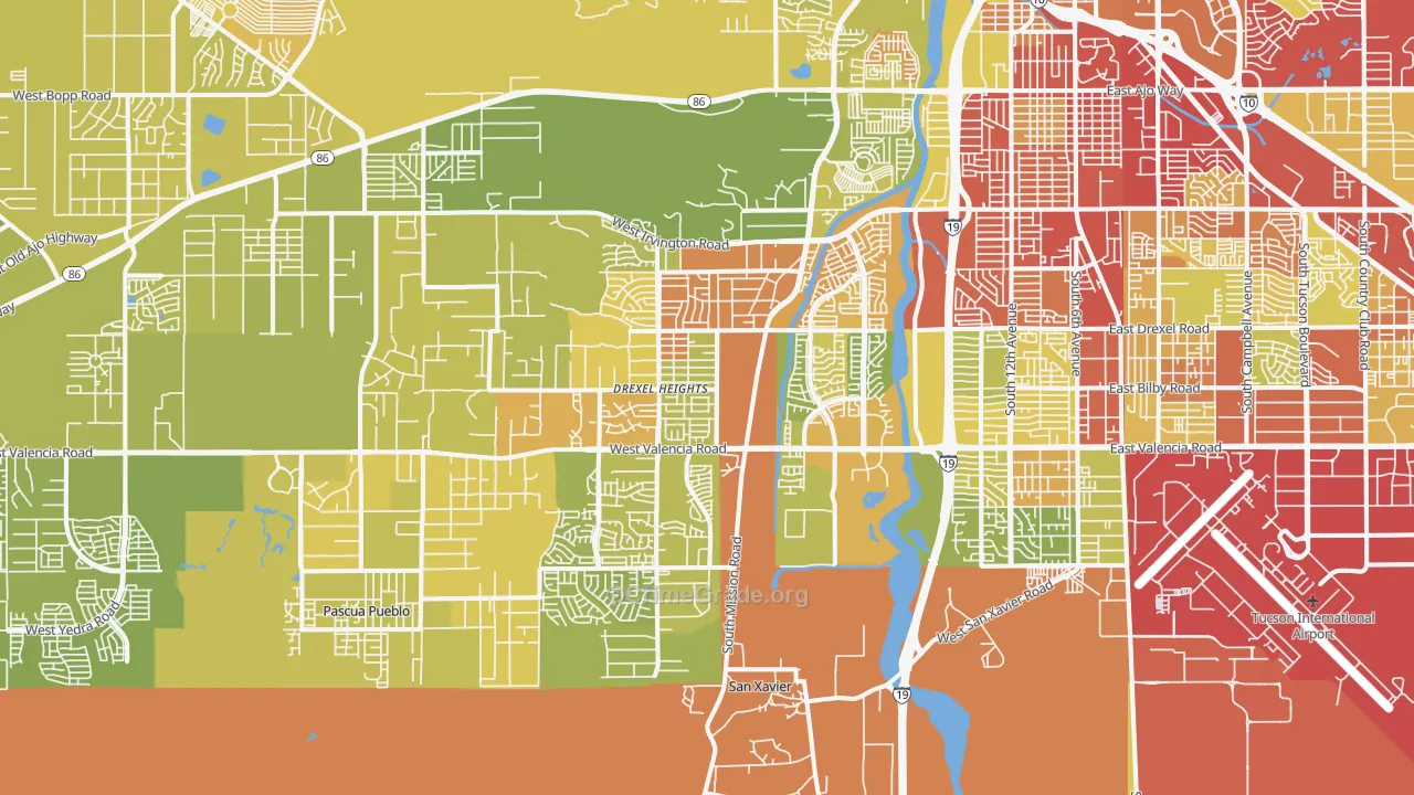 85746, AZ Map of Vehicle Theft Rates