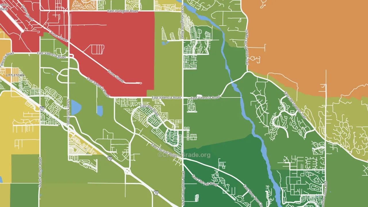 85747, AZ Map of Vehicle Theft Rates