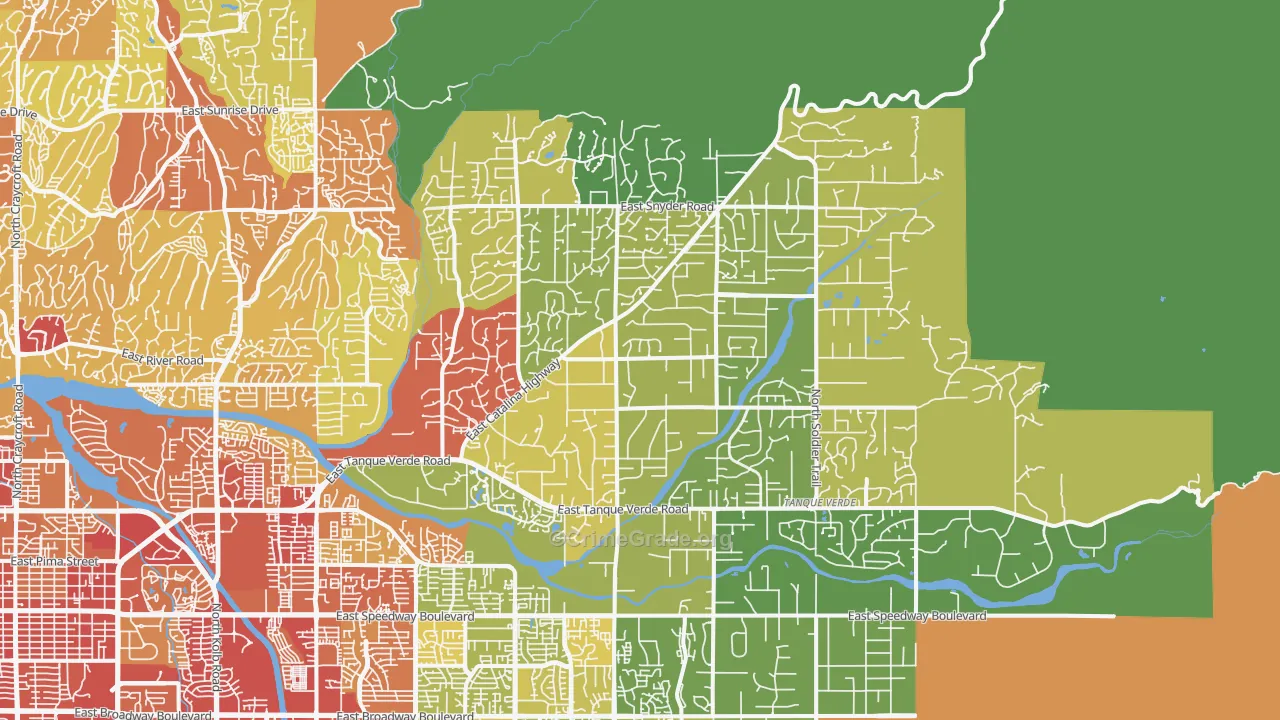 85749, AZ Map of Vehicle Theft Rates