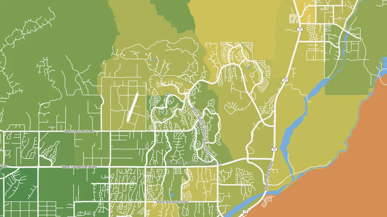 85755, AZ Map of Vehicle Theft Rates