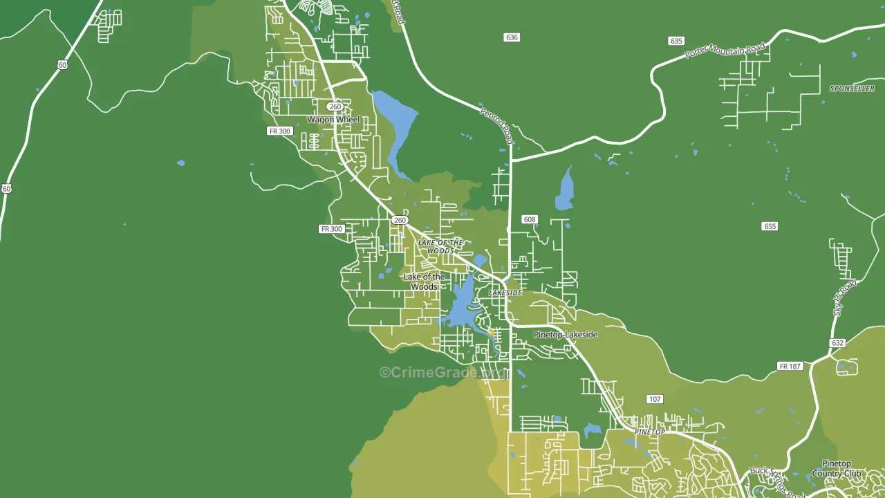 85929, AZ Map of Vehicle Theft Rates