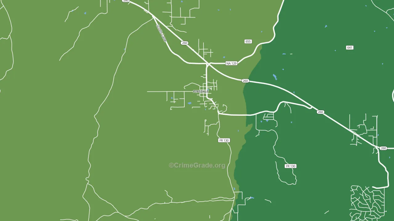85934, AZ Map of Vehicle Theft Rates