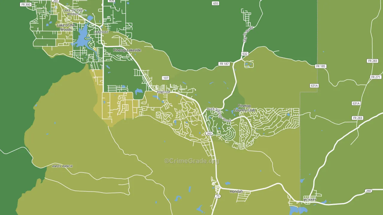 85935, AZ Map of Vehicle Theft Rates