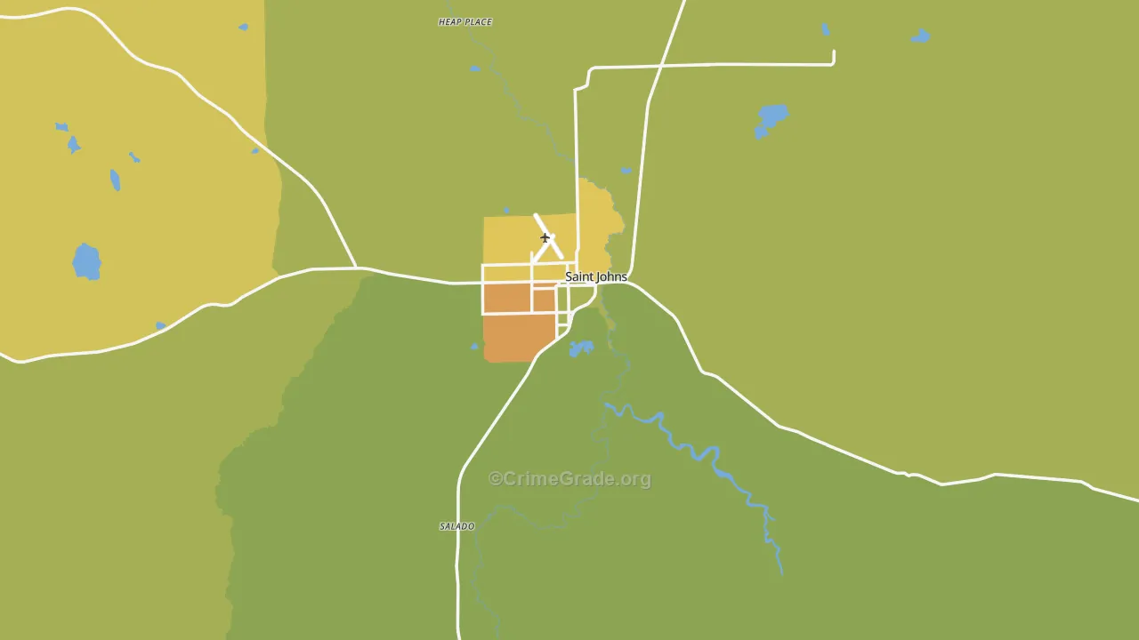 85936, AZ Map of Vehicle Theft Rates