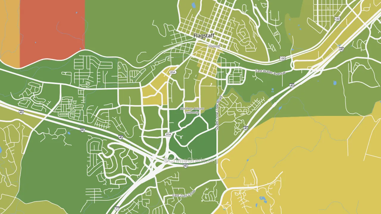86011, AZ Map of Vehicle Theft Rates