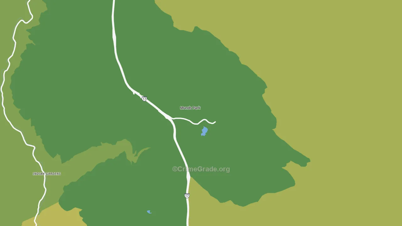 86017, AZ Map of Vehicle Theft Rates