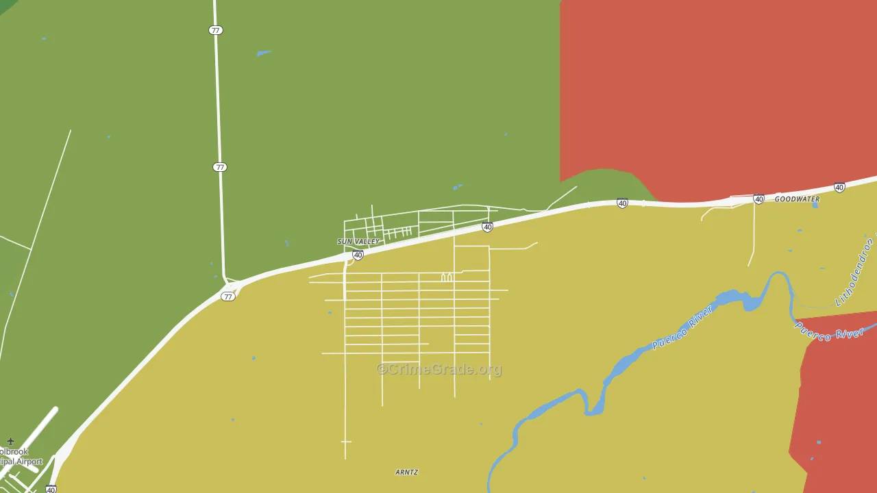 86029, AZ Map of Vehicle Theft Rates