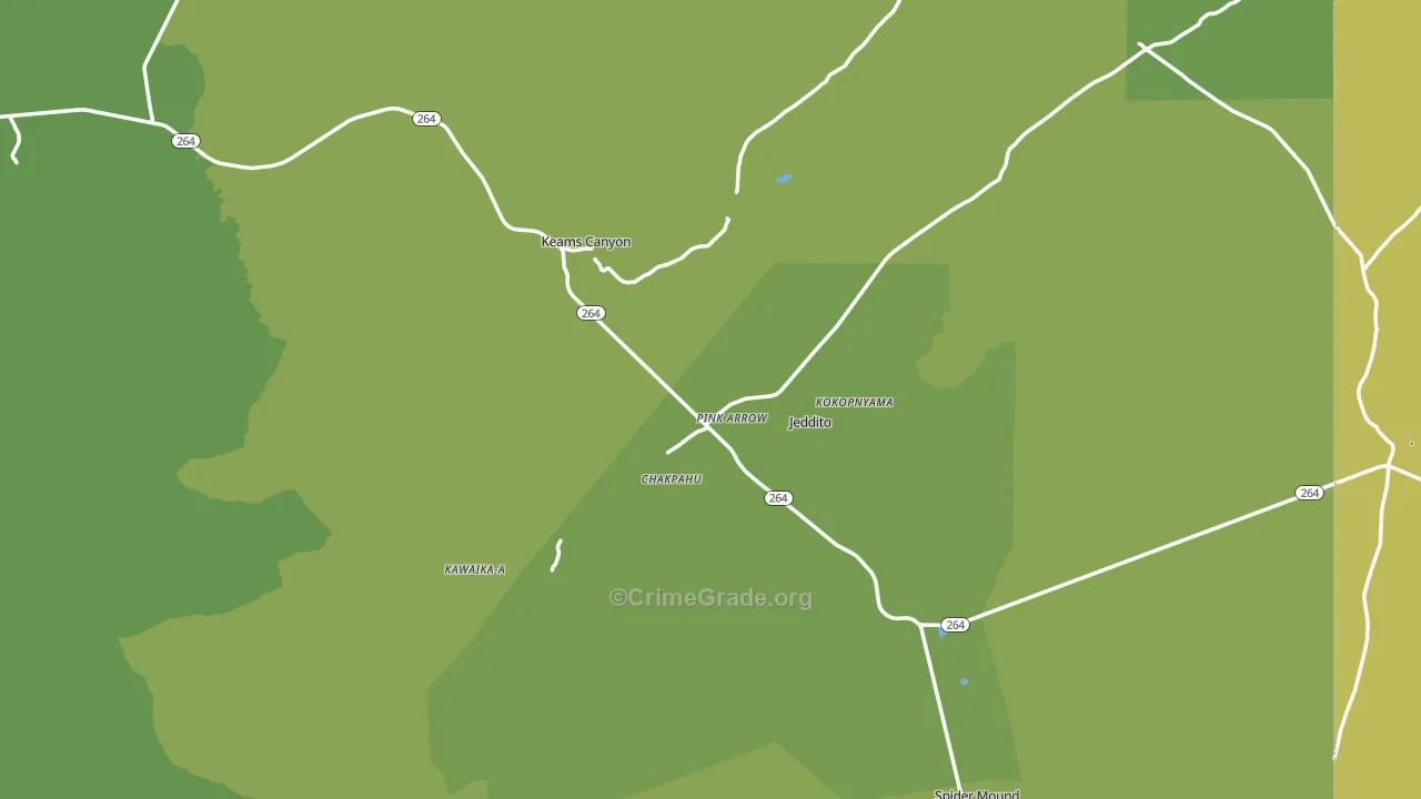 86034, AZ Map of Vehicle Theft Rates