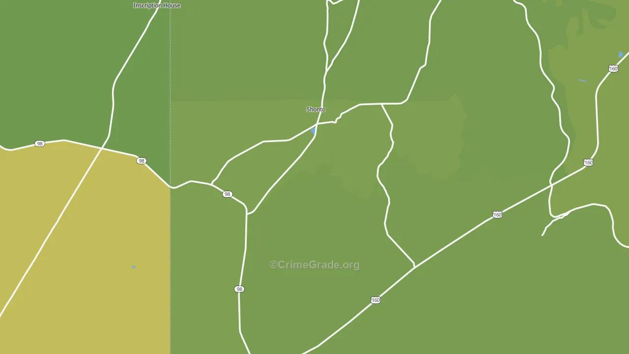 86054, AZ Map of Vehicle Theft Rates