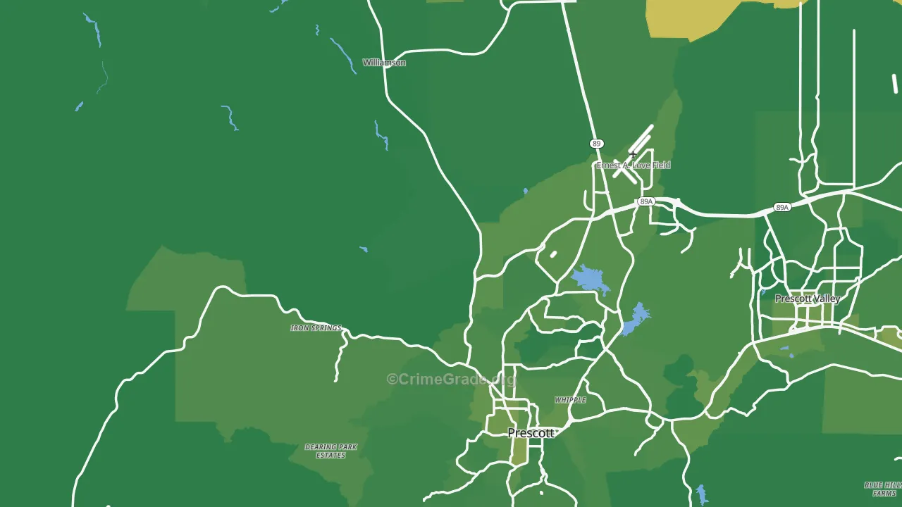86305, AZ Map of Vehicle Theft Rates