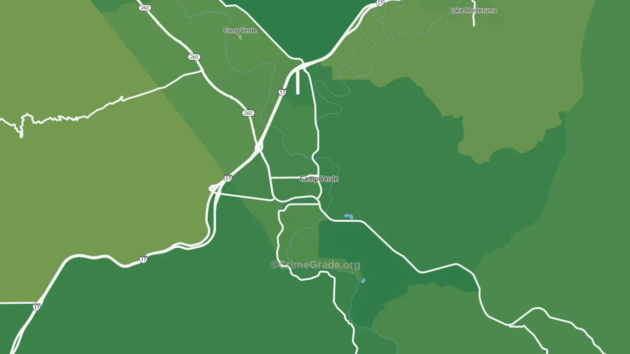86322, AZ Map of Vehicle Theft Rates