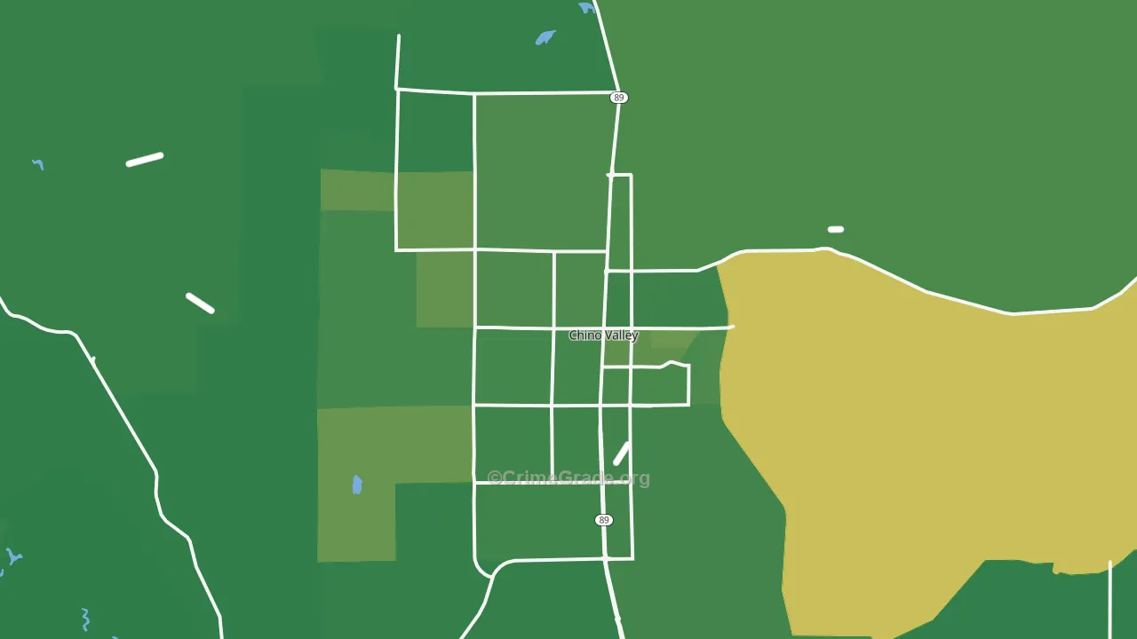 86323, AZ Map of Vehicle Theft Rates