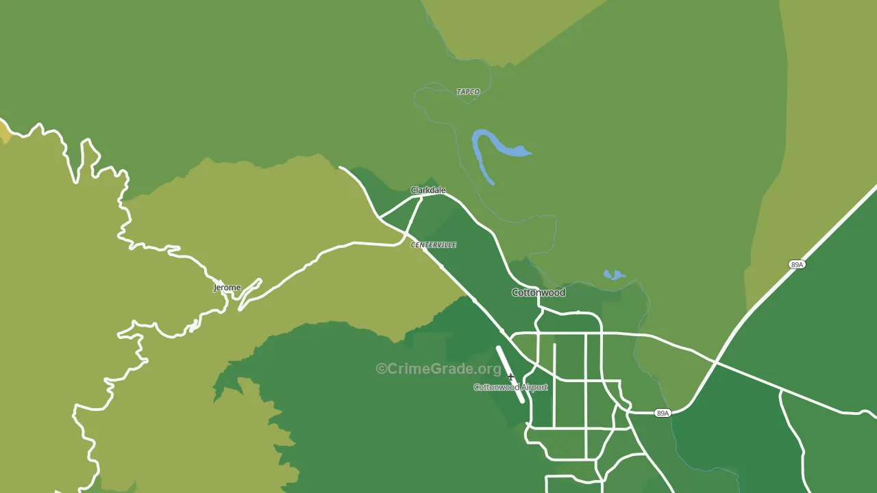86324, AZ Map of Vehicle Theft Rates