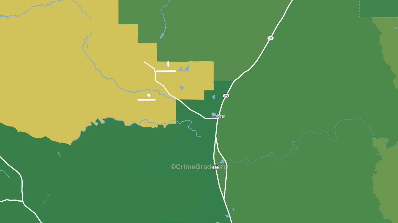 86334, AZ Map of Vehicle Theft Rates