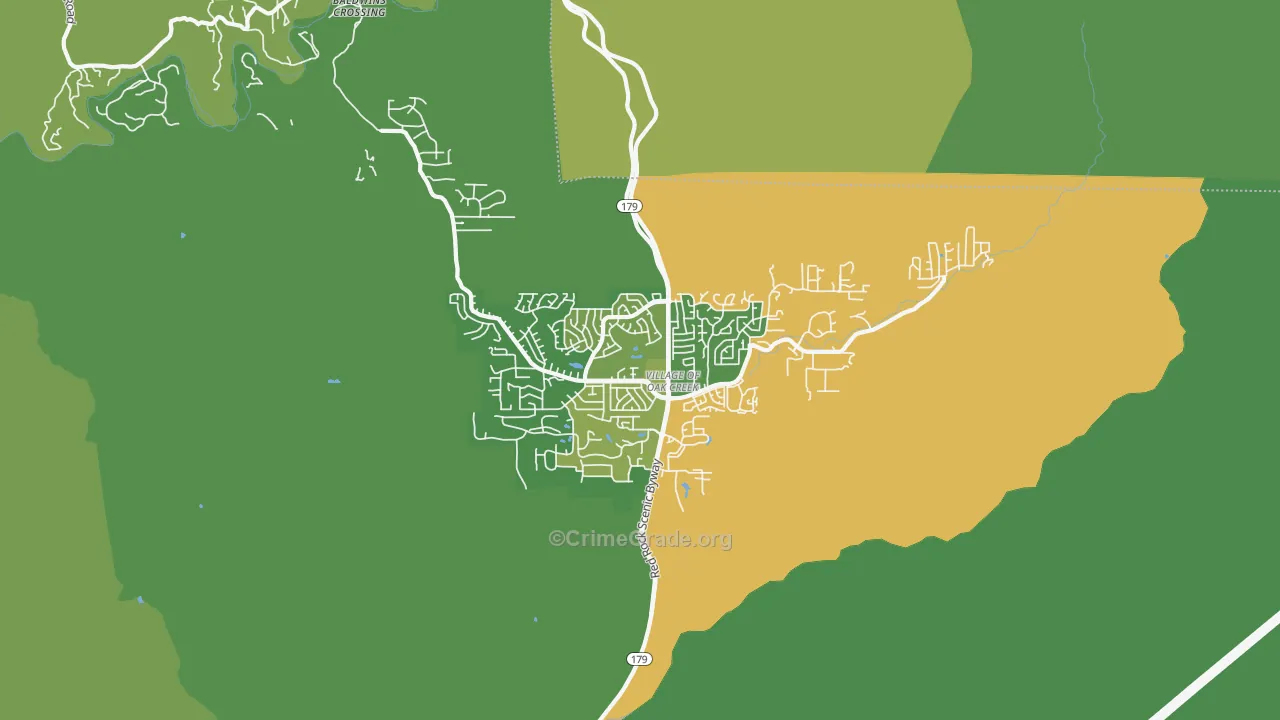 86351, AZ Map of Vehicle Theft Rates