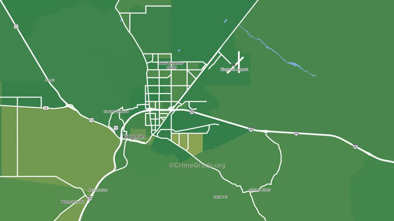 86401, AZ Map of Vehicle Theft Rates