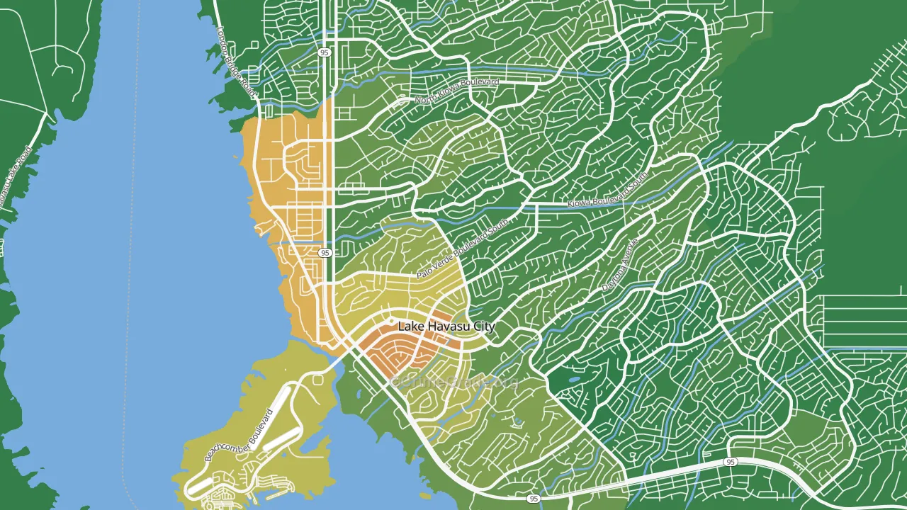 86403, AZ Map of Vehicle Theft Rates