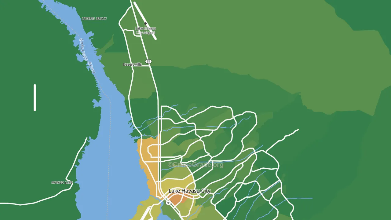 86404, AZ Map of Vehicle Theft Rates