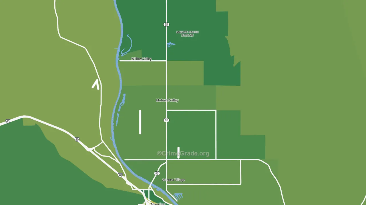 86440, AZ Map of Vehicle Theft Rates