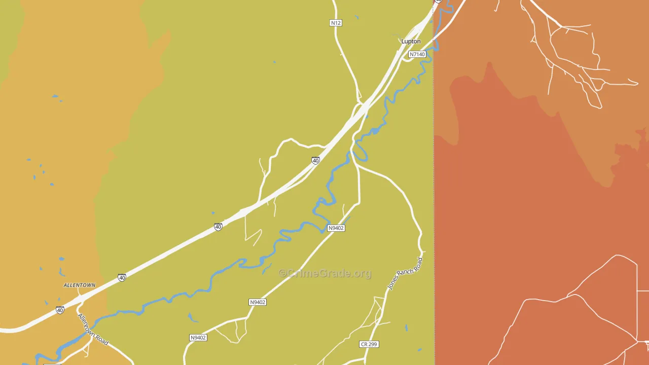 86508, AZ Map of Vehicle Theft Rates