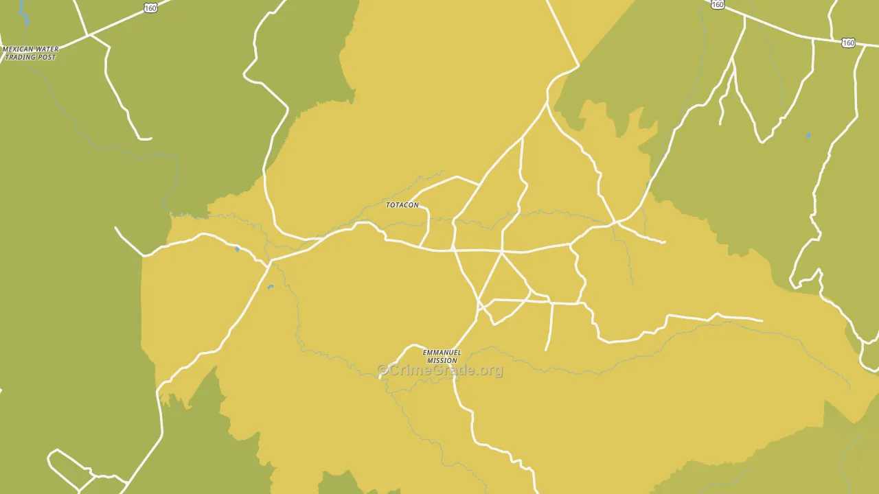 86514, AZ Map of Vehicle Theft Rates