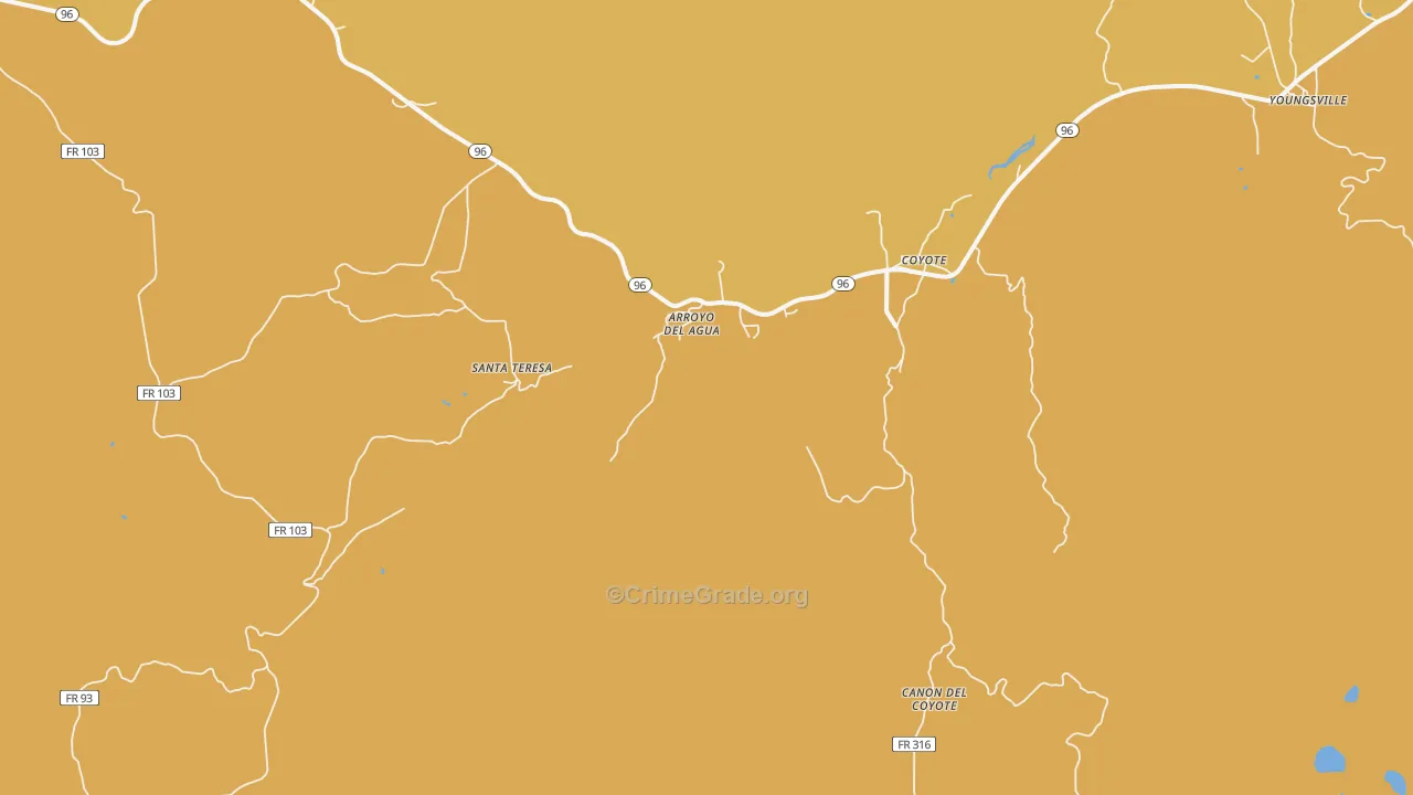 87012, NM Map of Vehicle Theft Rates