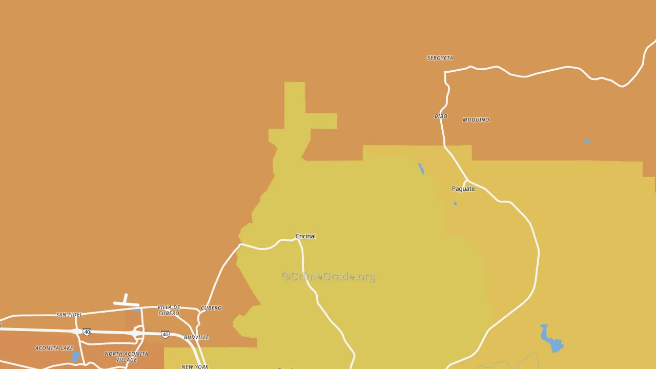 87014, NM Map of Vehicle Theft Rates