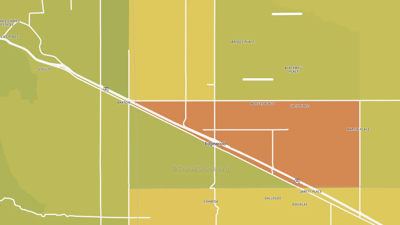 87015, NM Map of Vehicle Theft Rates