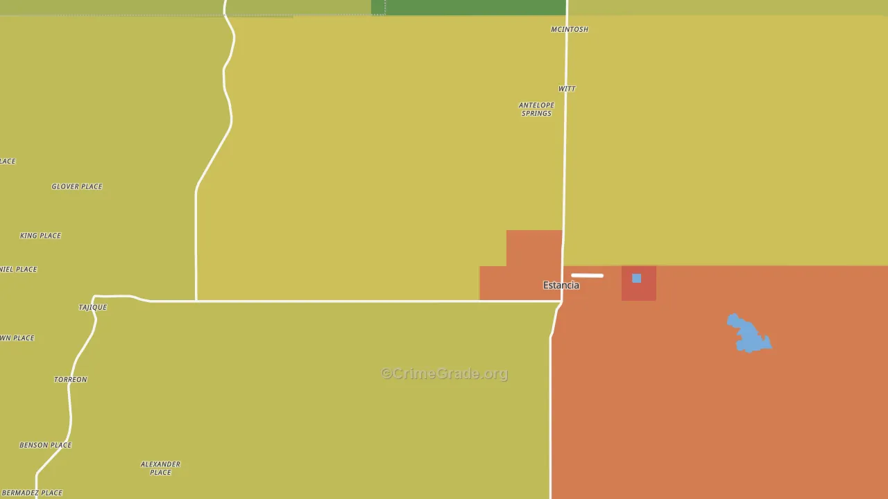 87016, NM Map of Vehicle Theft Rates