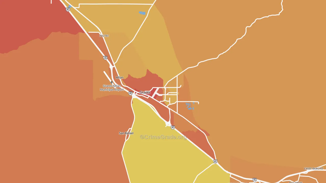 87020, NM Map of Vehicle Theft Rates
