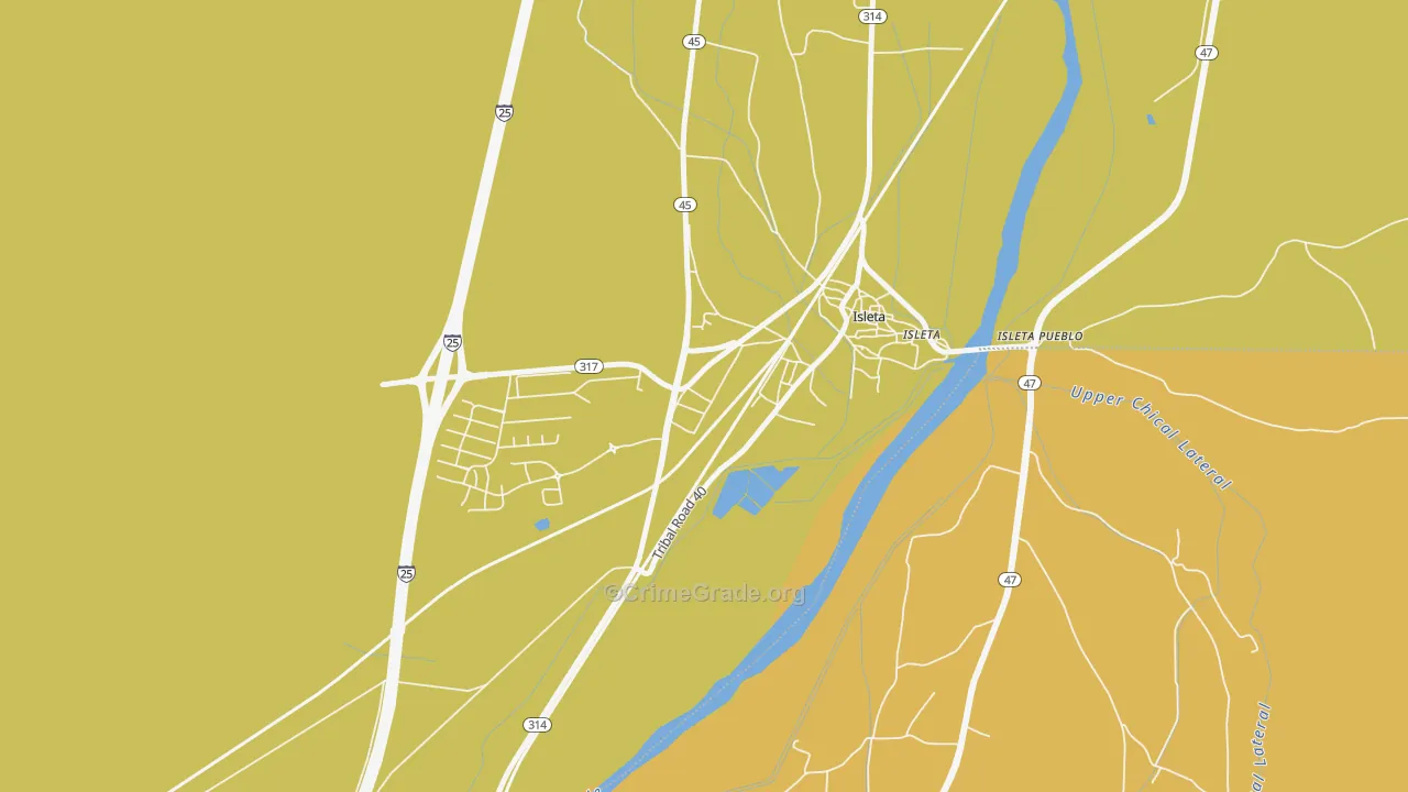 87022, NM Map of Vehicle Theft Rates