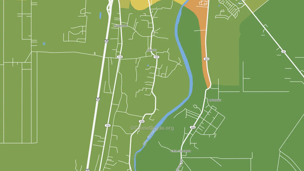 87023, NM Map of Vehicle Theft Rates