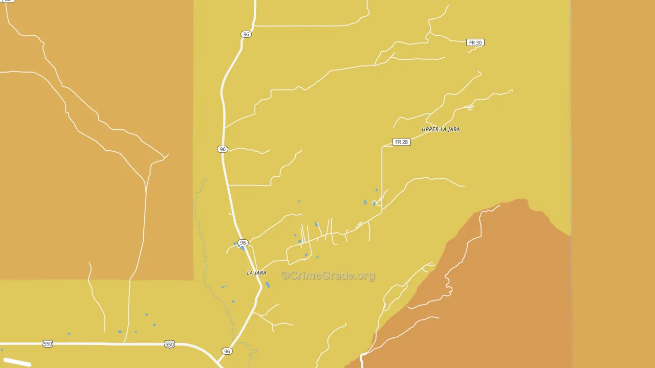 87027, NM Map of Vehicle Theft Rates