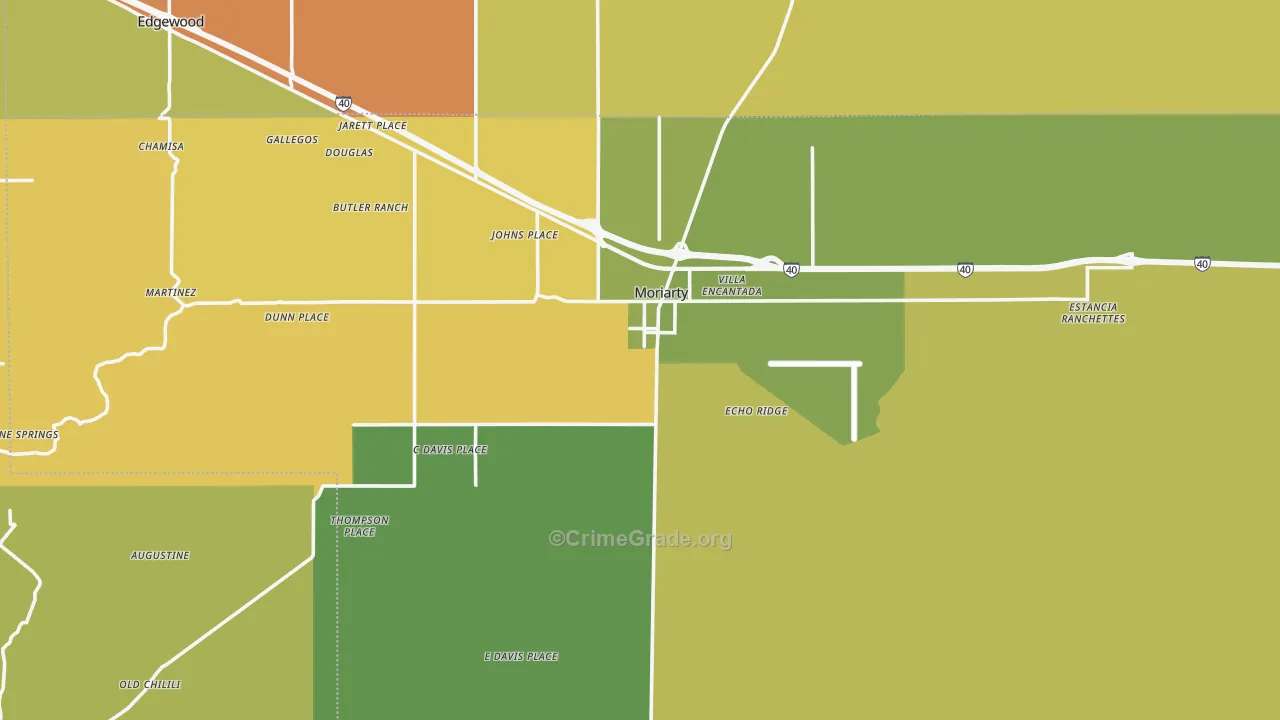 87035, NM Map of Vehicle Theft Rates