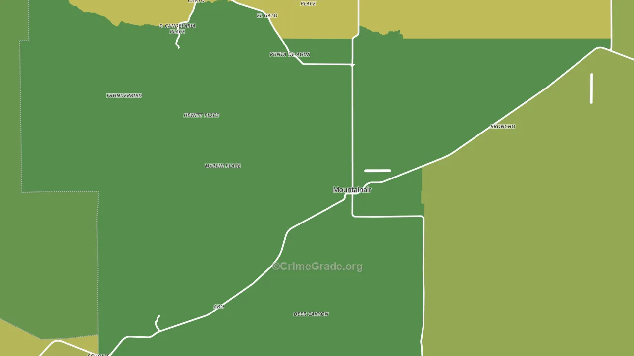 87036, NM Map of Vehicle Theft Rates