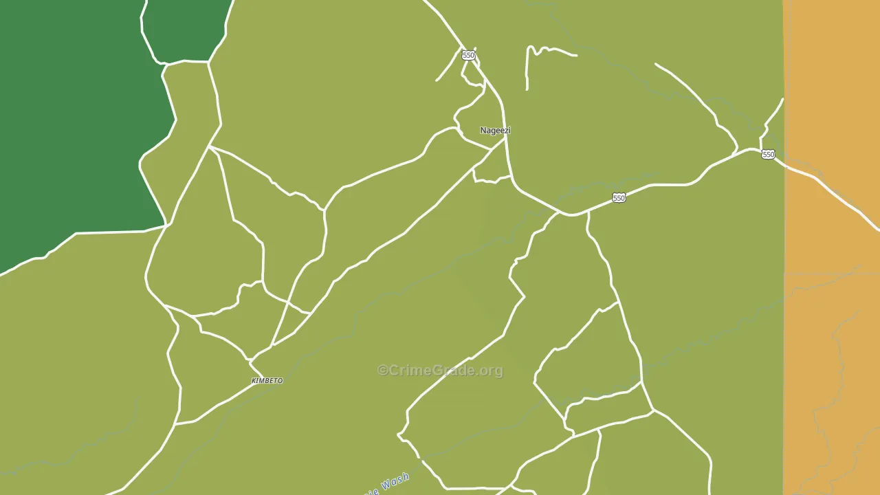87037, NM Map of Vehicle Theft Rates