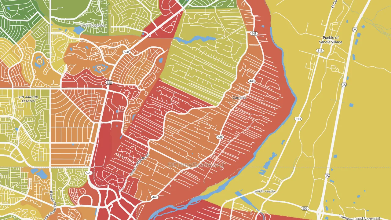 87048, NM Map of Vehicle Theft Rates