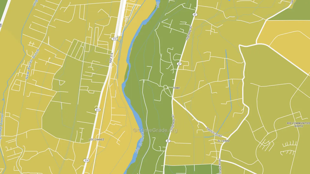 87060, NM Map of Vehicle Theft Rates