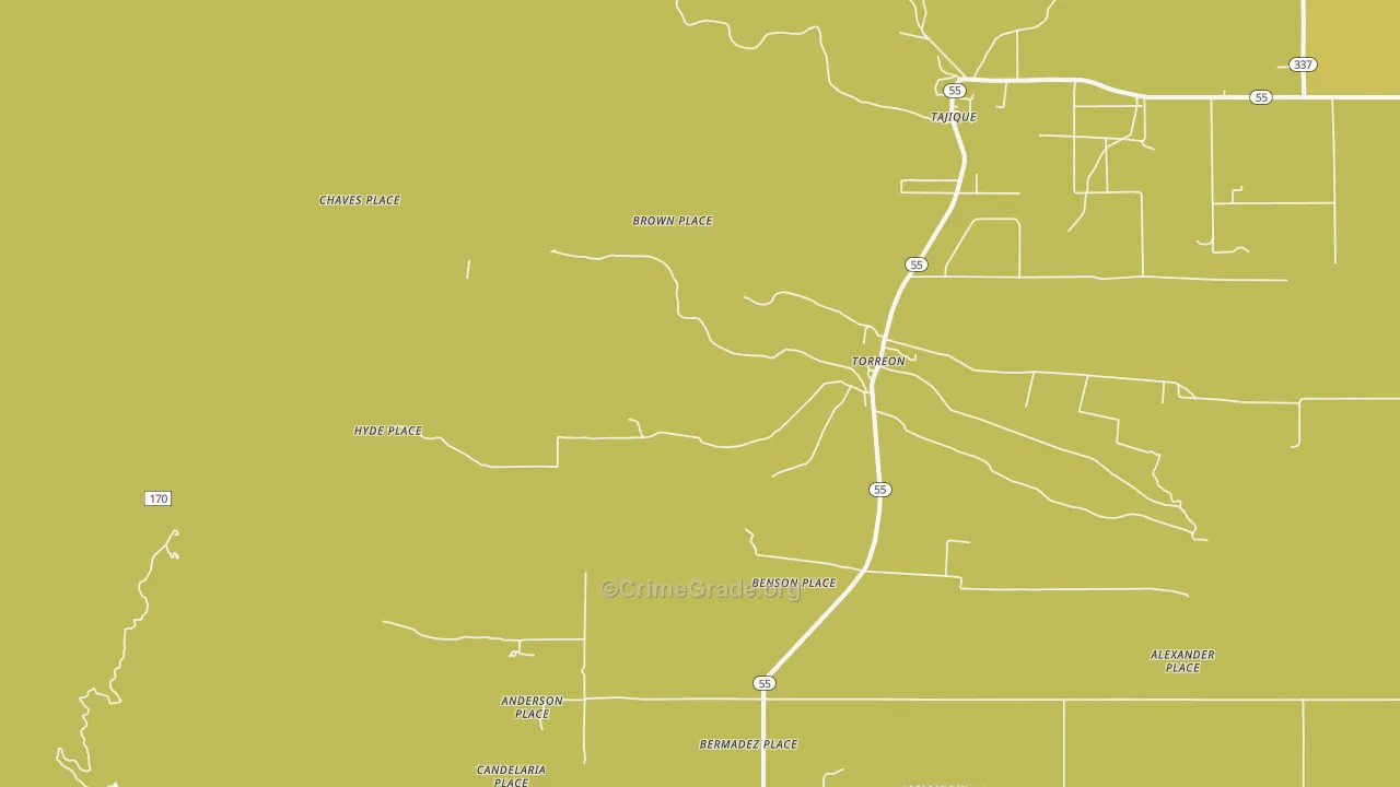 87061, NM Map of Vehicle Theft Rates