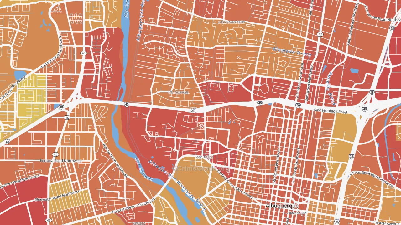 87104, NM Map of Vehicle Theft Rates