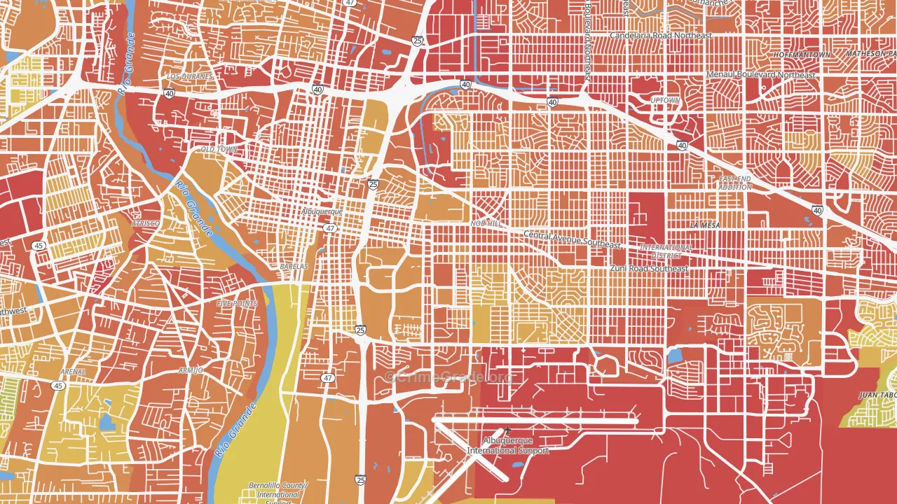 87106, NM Map of Vehicle Theft Rates