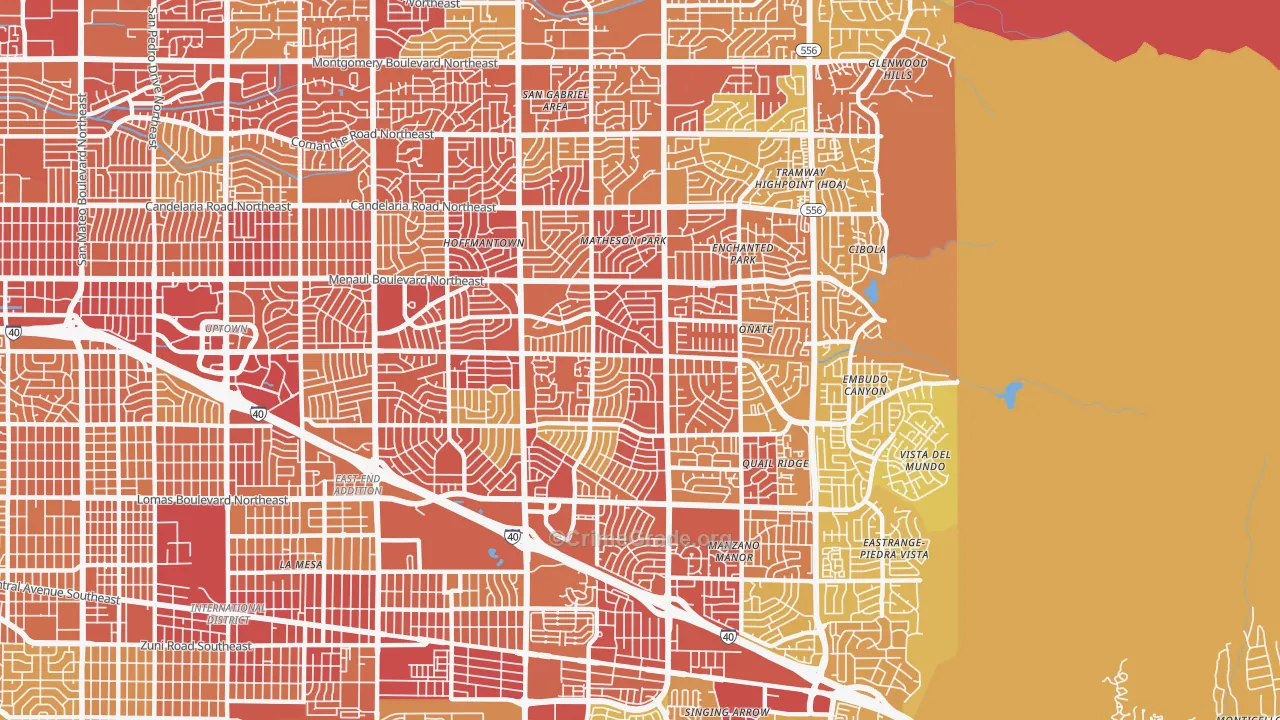 87112, NM Map of Vehicle Theft Rates