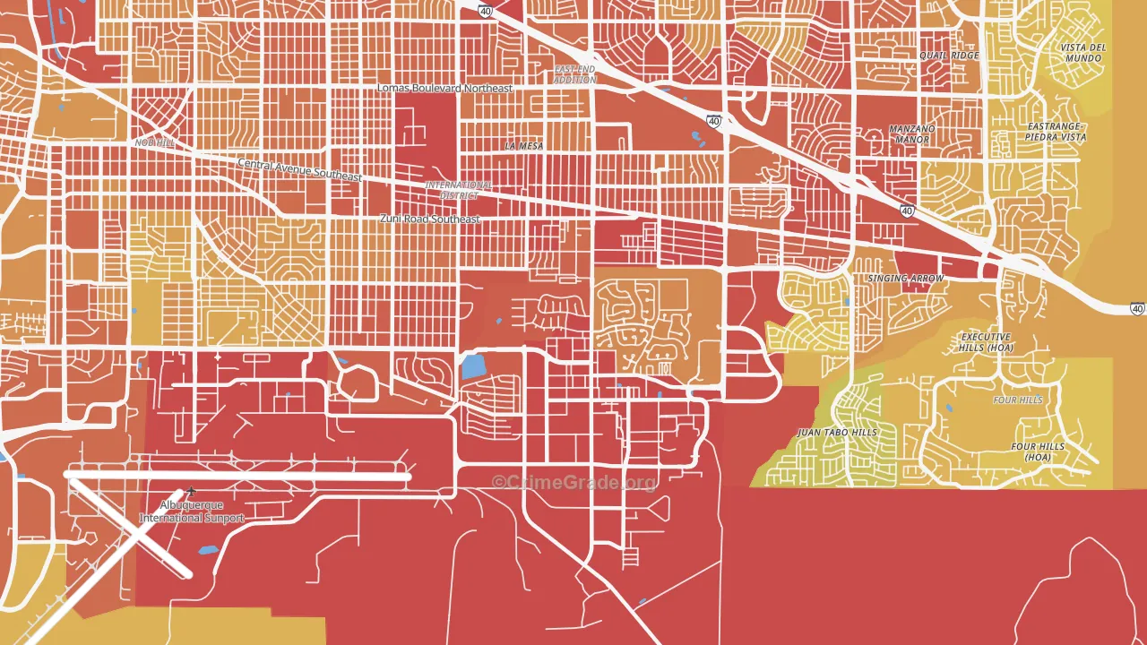 87116, NM Map of Vehicle Theft Rates