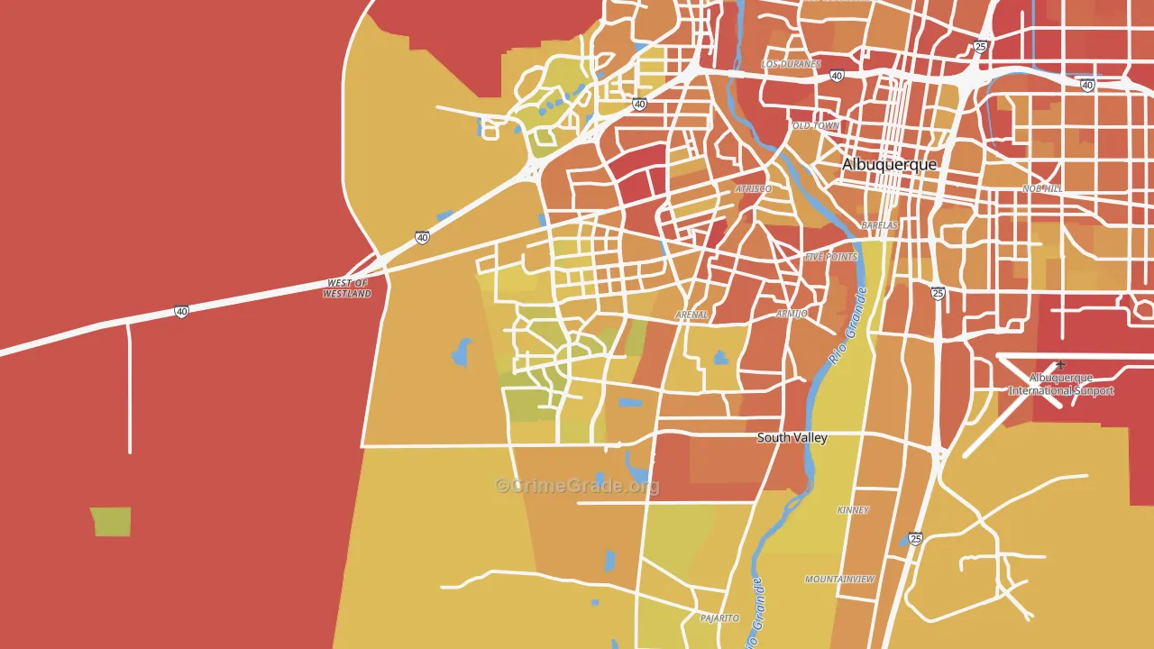 87121, NM Map of Vehicle Theft Rates