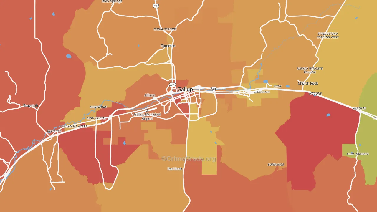 87301, NM Map of Vehicle Theft Rates