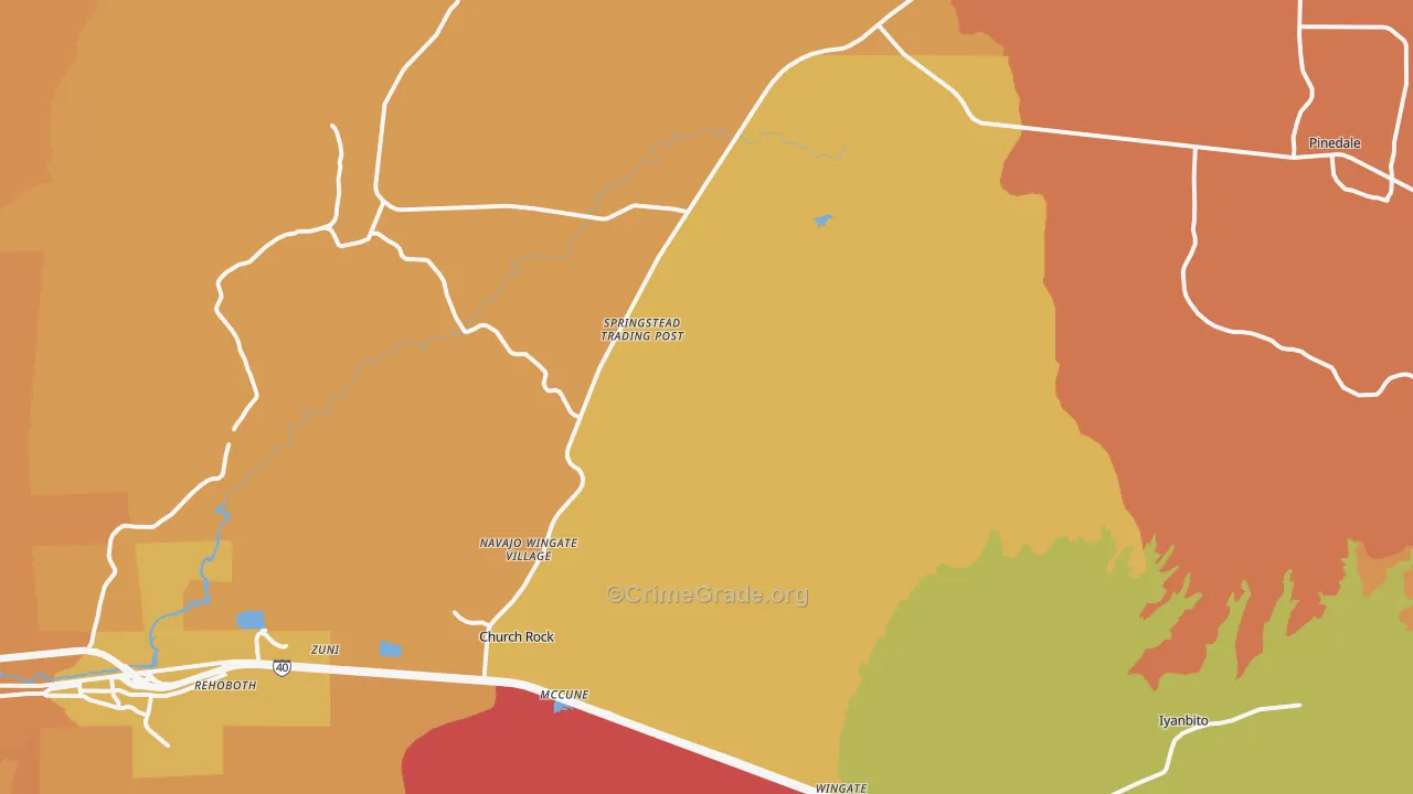 87311, NM Map of Vehicle Theft Rates