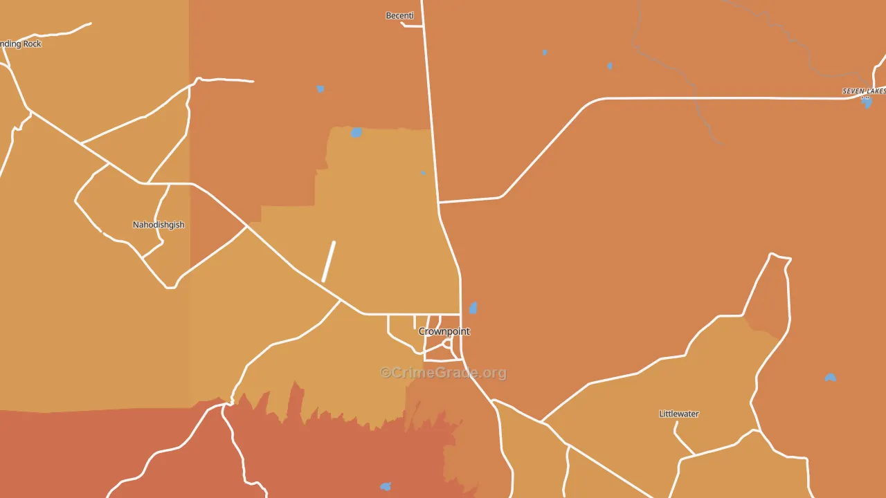 87313, NM Map of Vehicle Theft Rates