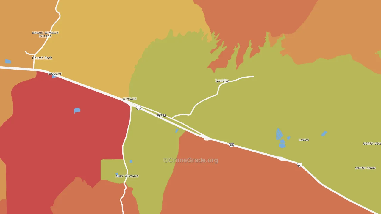 87316, NM Map of Vehicle Theft Rates